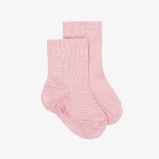 Falke-Pink Cotton Baby Socks | Childrensalon