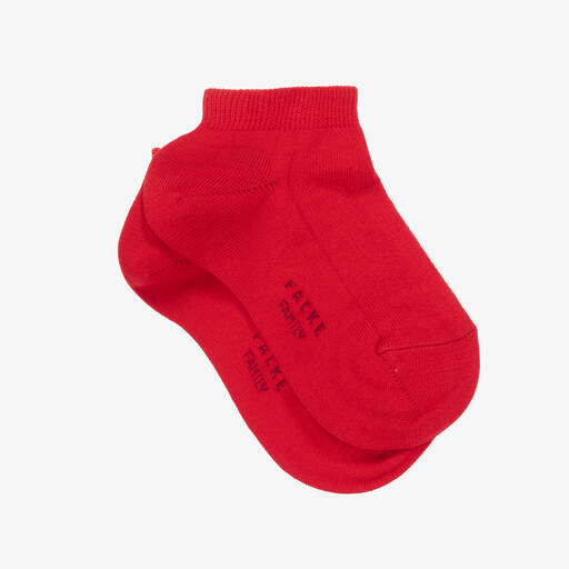 Falke-Red Cotton Ankle Socks | Childrensalon