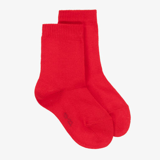Falke-Red Cotton Ankle Socks | Childrensalon
