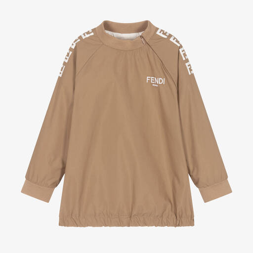 Fendi-Beige Logo Sweatshirt | Childrensalon