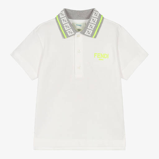 Fendi-Weißes Baumwoll-Poloshirt | Childrensalon