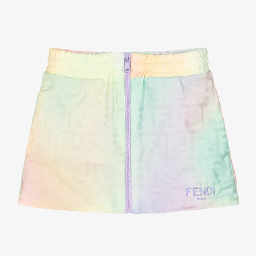 Fendi-Girls Multicoloured FF Logo Skirt | Childrensalon