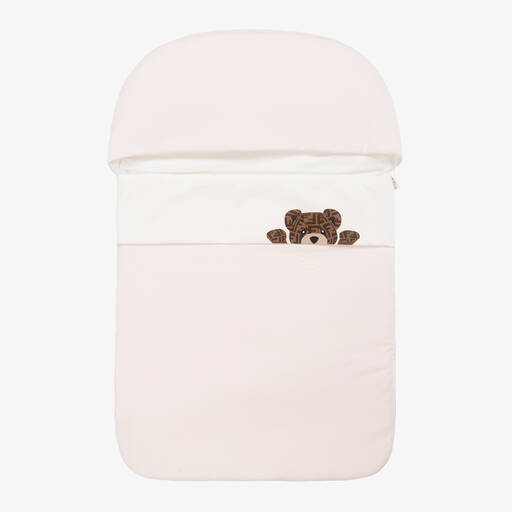 Fendi-Pink Cotton Fendi Bear Nest (77cm) | Childrensalon