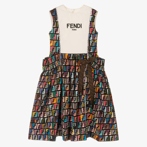 Fendi-Платье с принтом FF для девочек-подростков  | Childrensalon