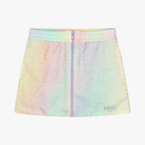 Fendi-Teen Girls Multicoloured FF Logo Skirt | Childrensalon