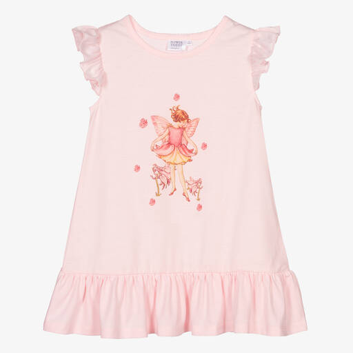 Flower Fairies™ by Childrensalon-Chemise de nuit rose en jersey fille | Childrensalon