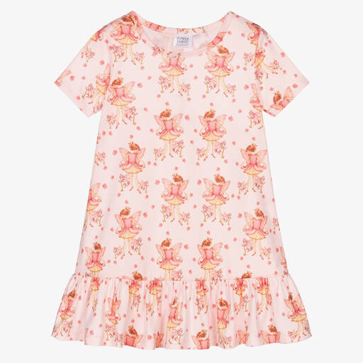 Flower Fairies™ by Childrensalon-Girls Pink Jersey Nightdress | Childrensalon