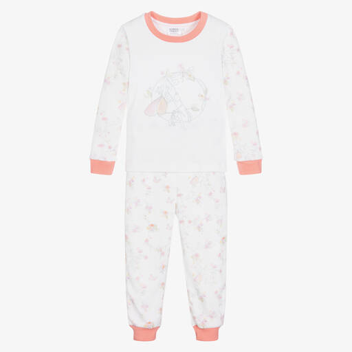 Flower Fairies™ by Childrensalon-Бело-розовая хлопковая пижама для девочек | Childrensalon