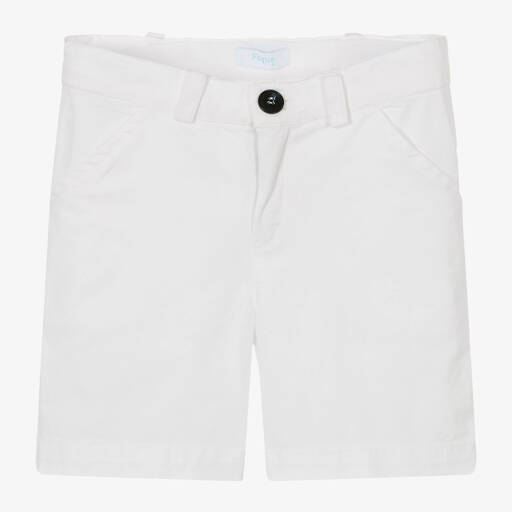 Foque-Boys White Cotton Shorts | Childrensalon