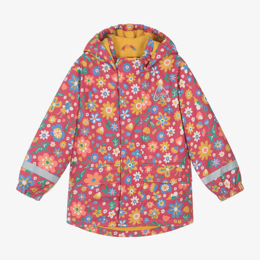 Frugi-Girls Pink Floral Raincoat | Childrensalon
