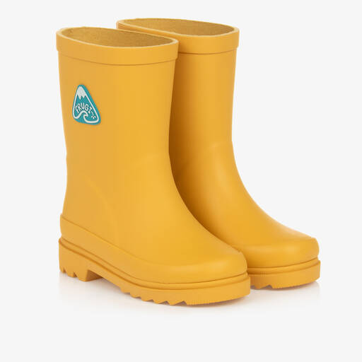 Frugi-Yellow Rubber Rain Boots | Childrensalon