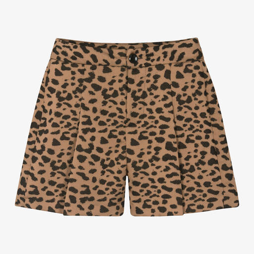 Fun & Fun-Girls Brown Cheetah Print Shorts | Childrensalon