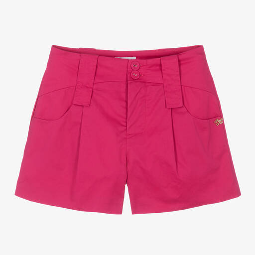Fun & Fun-Girls Fuchsia Pink Cotton Shorts | Childrensalon