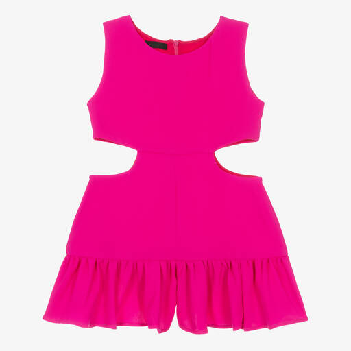 Fun & Fun-Girls Fuchsia Pink Open-Side Playsuit | Childrensalon