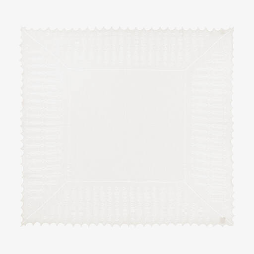 G.H.Hurt & Son-Кремовая шерстяная шаль для малышей (130см) | Childrensalon
