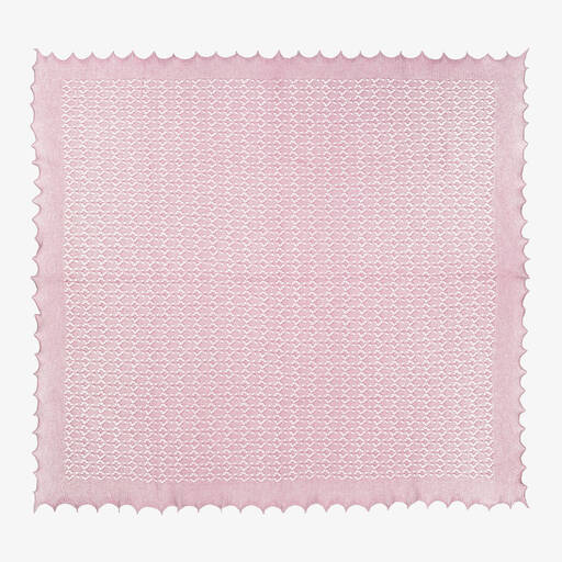G.H.Hurt & Son-Pale Pink Cashmere Baby Shawl (122cm) | Childrensalon