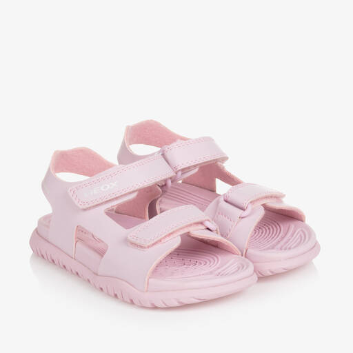 Geox-Gilrs Pink Velcro Sandals | Childrensalon