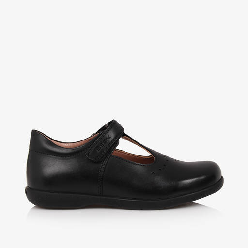 Geox-Chaussures noires en cuir à bride | Childrensalon