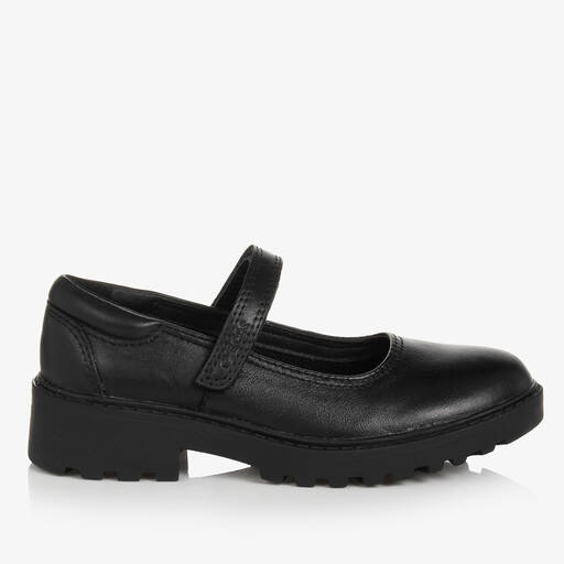 Geox-حذاء بشريط لاصق جلد لون أسود للبنات | Childrensalon