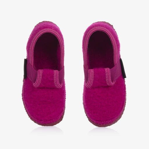 Giesswein-Girls Pink Wool Slippers | Childrensalon