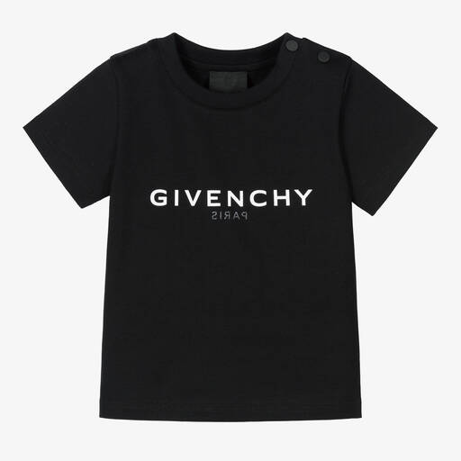 Givenchy-Baby Boys Black Logo T-Shirt | Childrensalon