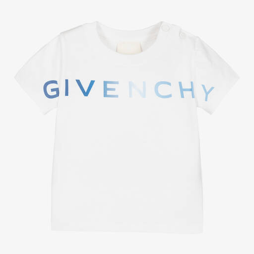 Givenchy-Baby Boys White Peace Logo T-Shirt | Childrensalon
