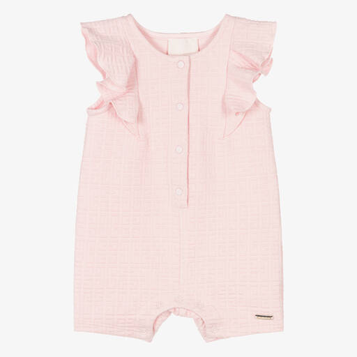 Givenchy-Baby Girls Pink 4G Ruffle Shortie | Childrensalon