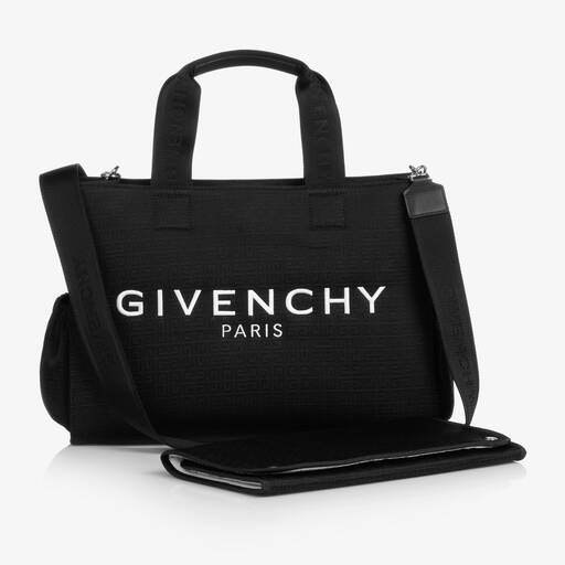 Givenchy-Black 4G Canvas Changing Bag (40cm) | Childrensalon