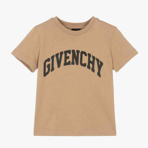 Givenchy-Boys Beige Cotton T-Shirt | Childrensalon