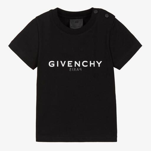 Givenchy-Boys Black Cotton Jersey T-Shirt | Childrensalon