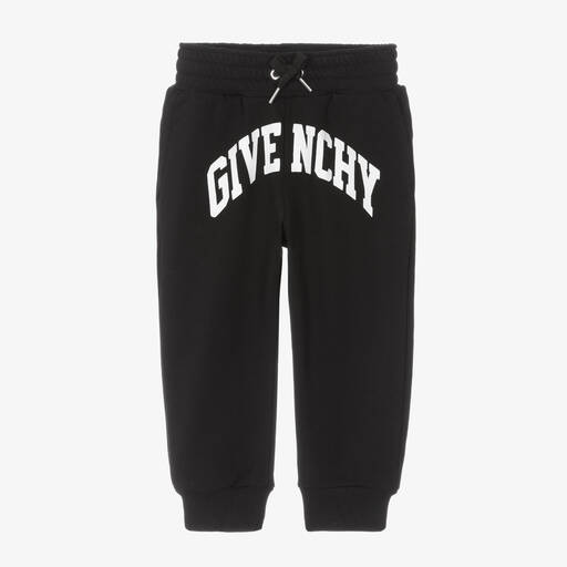 Givenchy-Pantalon de survêtement noir en coton | Childrensalon