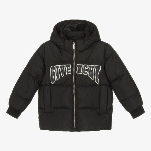 Givenchy-Boys Black Down Padded Puffer Jacket | Childrensalon