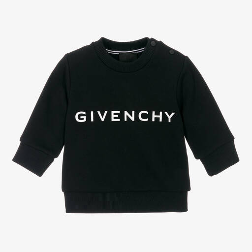 Givenchy-Boys Black & White Logo Sweatshirt | Childrensalon