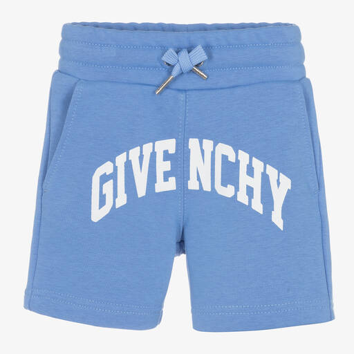 Givenchy-Boys Blue Cotton Shorts | Childrensalon