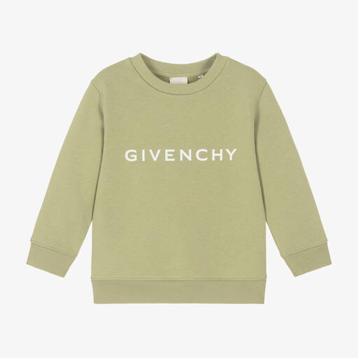Givenchy-Boys Green Cotton Sweatshirt | Childrensalon