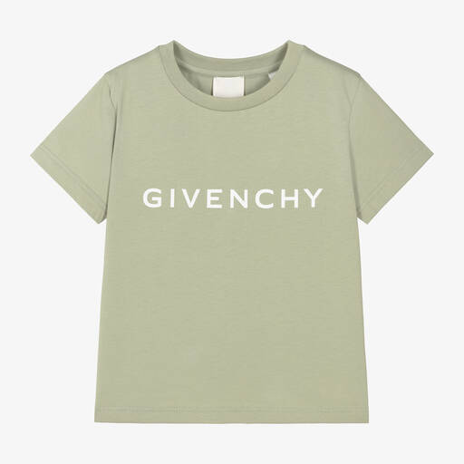 Givenchy-تيشيرت قطن لون أخضر للأولاد | Childrensalon
