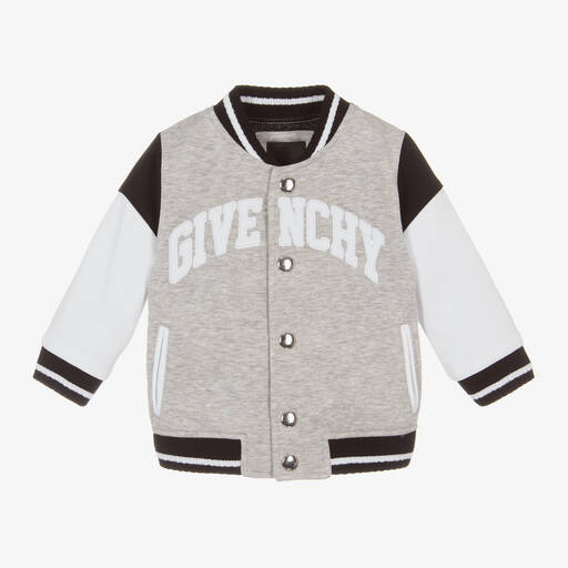 Givenchy-Boys Grey Cotton Bomber Jacket | Childrensalon