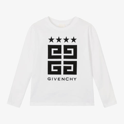 Givenchy-توب 4G قطن لون أبيض  | Childrensalon