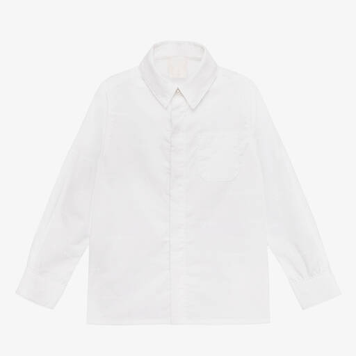 Givenchy-Boys White Cotton Shirt | Childrensalon