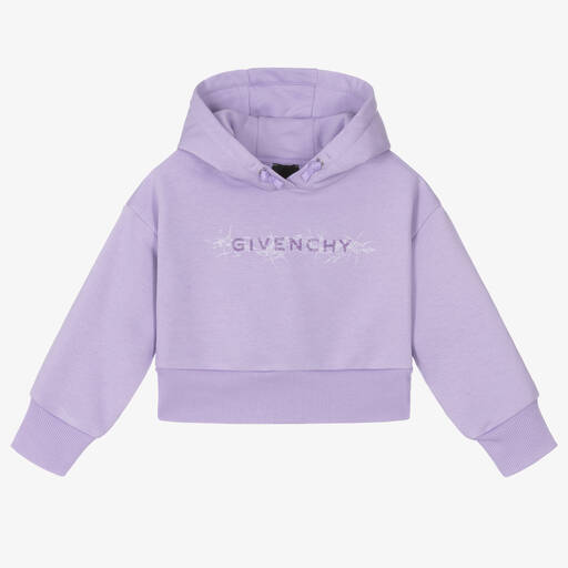 Givenchy-Girls Lilac Purple Hoodie | Childrensalon