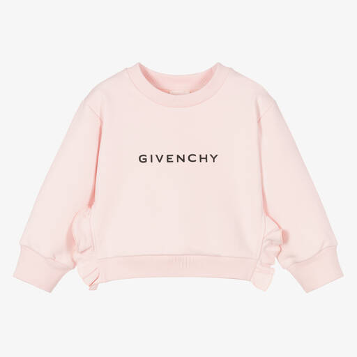 Givenchy-Girls Pink Cotton Sweatshirt | Childrensalon
