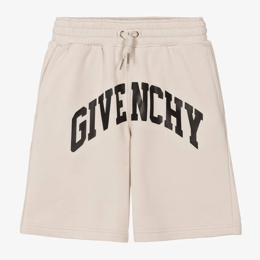 Givenchy-Teen Boys Beige Cotton Shorts | Childrensalon