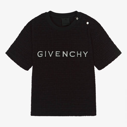 Givenchy-Teen Boys Black 4G Cotton T-Shirt | Childrensalon