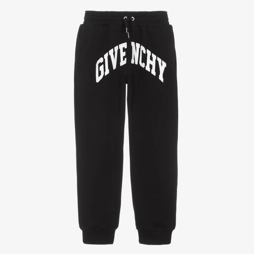 Givenchy-Pantalon de survêtement noir en coton | Childrensalon