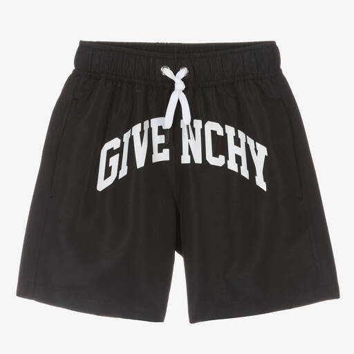 Givenchy-Teen Boys Black Varsity Swim Shorts | Childrensalon