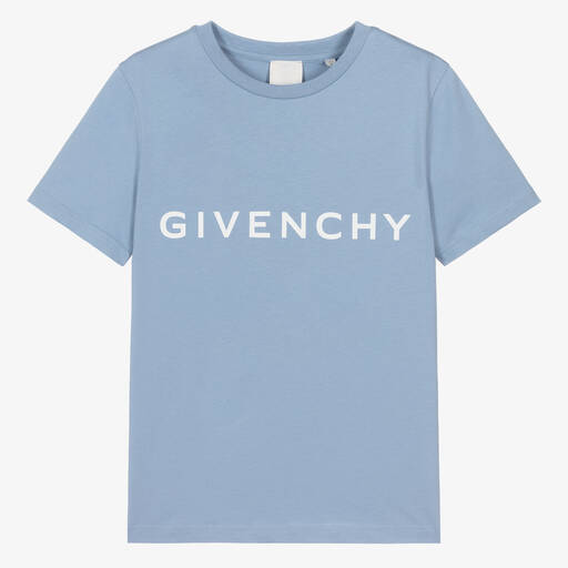 Givenchy-Teen Boys Blue Cotton Graphic T-Shirt | Childrensalon