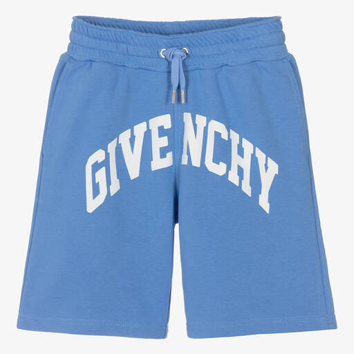 Givenchy-Teen Boys Blue Cotton Shorts | Childrensalon