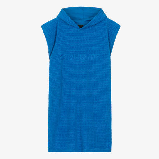 Givenchy-Teen Boys Blue Towelling Jersey Beach Cover Up | Childrensalon