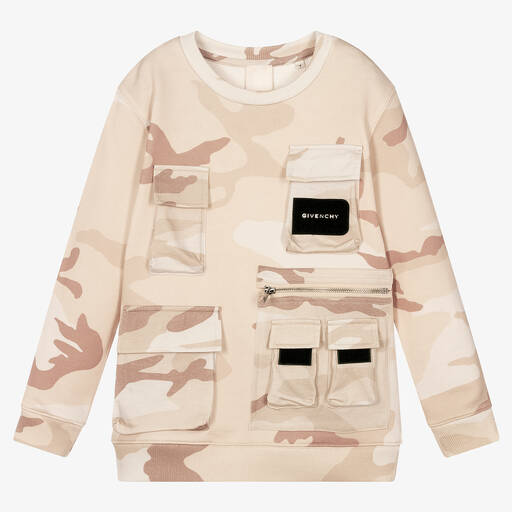 Givenchy-Teen Boys Camouflage Utility Sweatshirt | Childrensalon