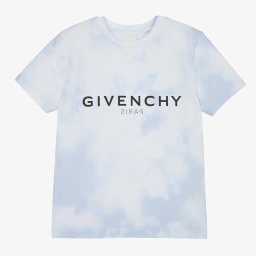 Givenchy-Teen Boys White Cloud Cotton Logo T-Shirt | Childrensalon